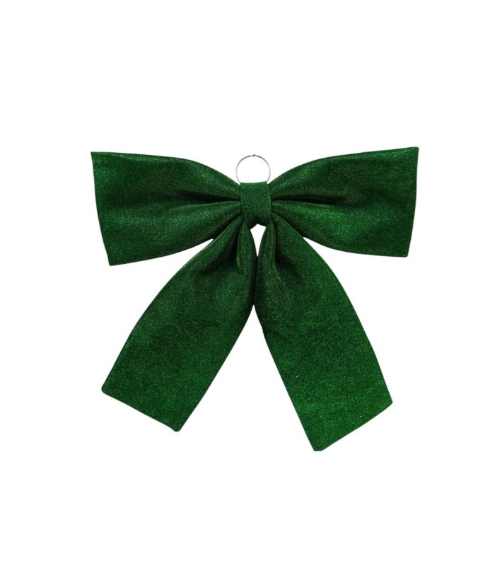 Decorative Glitter Bow - Green - 60cm Decorative Glitter Bow - Green - 60cm