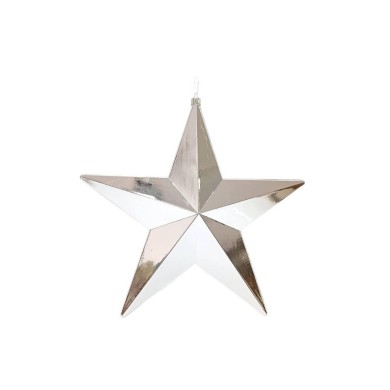 Decorative Star Glossy - Silver - 40cm