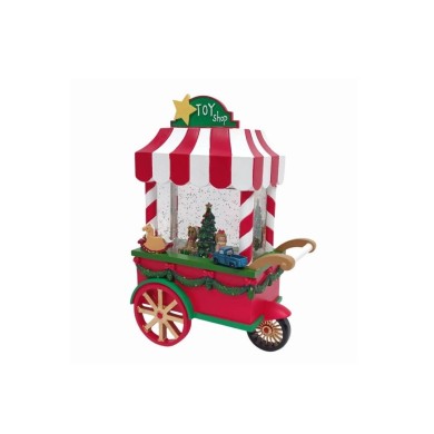Decorative Cart with Glass Dome & Light - 18 x 26cm Decorative Cart with Glass Dome & Light - 18 x 26cm