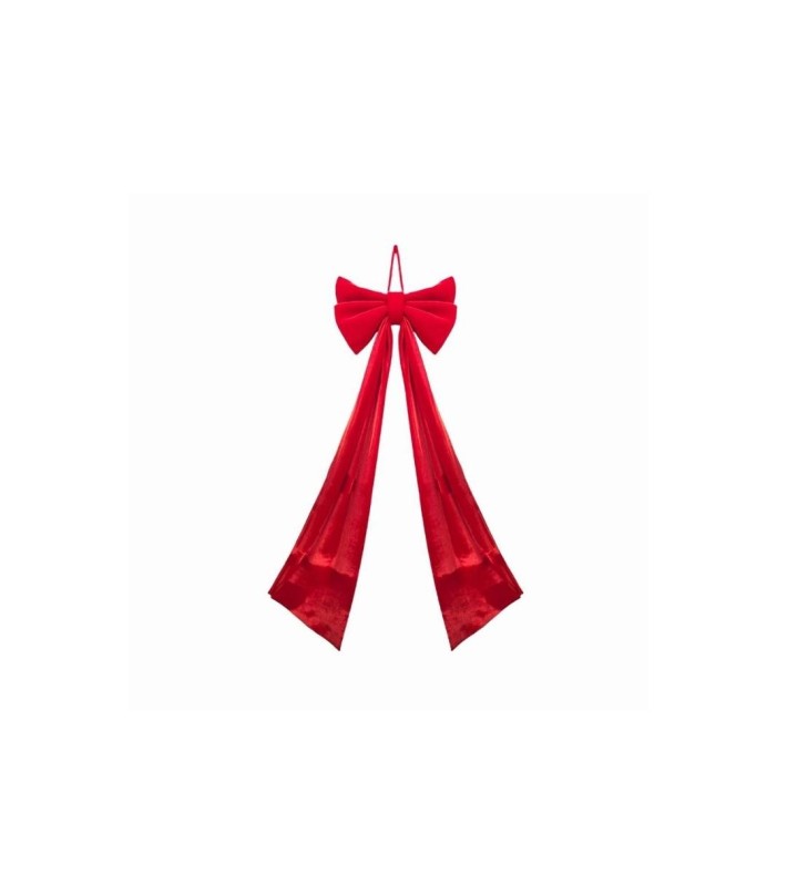 Decorative Velvet Bow - Red - 30x100cm Decorative Velvet Bow - Red - 30x100cm