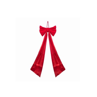 Decorative Velvet Bow - Red - 85x270cm Decorative Velvet Bow - Red - 85x270cm
