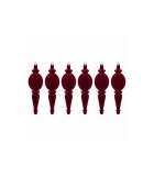 Velvet Hanging Ornaments Set - Bordeaux - 21cm - 6pcs Velvet Hanging Ornaments Set - Bordeaux - 21cm - 6pcs