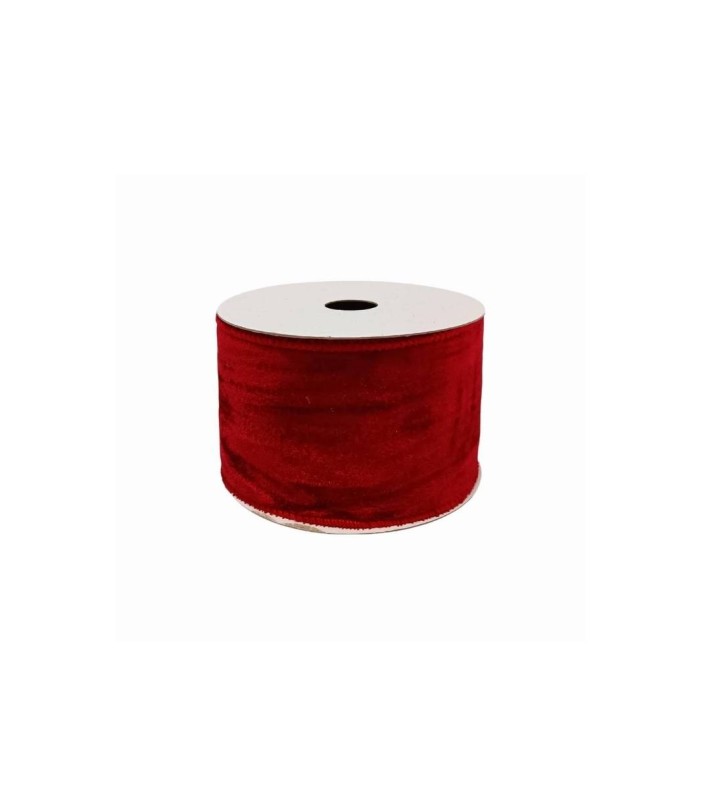 Decorative Velvet Ribbon - Red - 6.3cm x 5m Decorative Velvet Ribbon - Red - 6.3cm x 5m