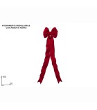 Decorative Velvet Bow Fully Shapeable - Red - 30x150cm Decorative Velvet Bow Fully Shapeable - Red - 30x150cm