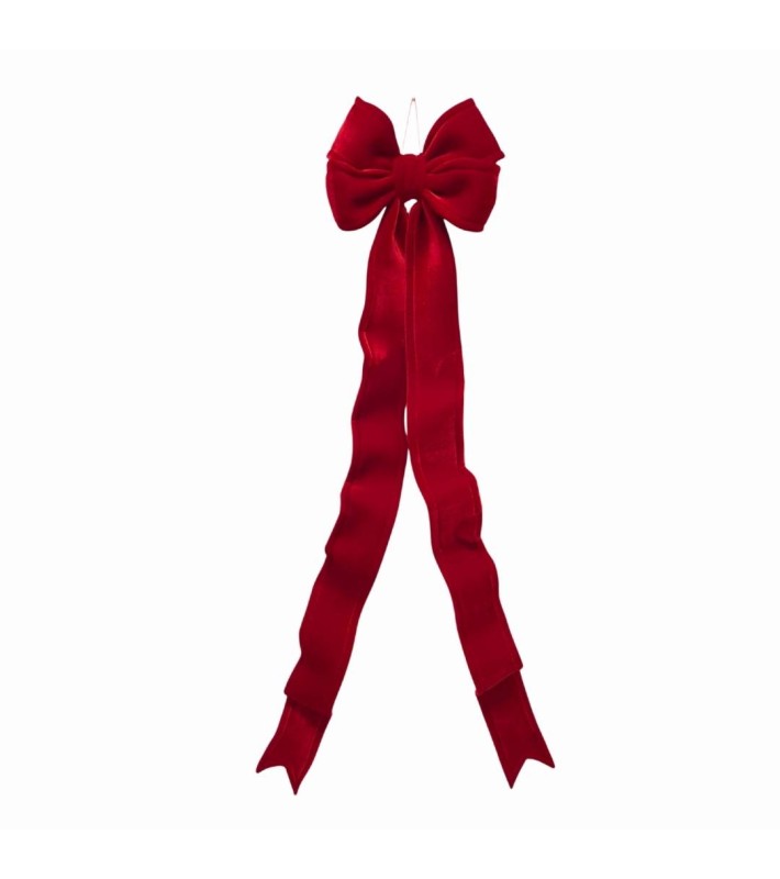Decorative Velvet Bow Fully Shapeable - Red - 30x150cm Decorative Velvet Bow Fully Shapeable - Red - 30x150cm