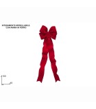 Decorative Velvet Bow - Red - 45x150cm Decorative Velvet Bow - Red - 45x150cm