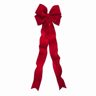 Decorative Velvet Bow - Red - 45x150cm