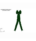 Decorative Velvet Bow Fully Shapeable - Green - 30x150cm Decorative Velvet Bow Fully Shapeable - Green - 30x150cm