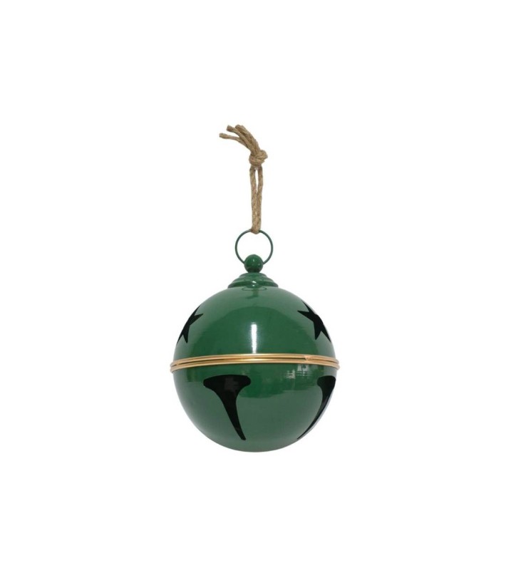 Metal Bell Decoration - Green - 20cm Metal Bell Decoration - Green - 20cm