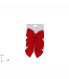 Decorative Velvet Bows - Red - 13x15cm - 2pcs Decorative Velvet Bows - Red - 13x15cm - 2pcs