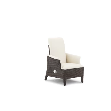 Outdoor Armchair - Bliss - Integarded MarinaPLUS leather - Cream/Brown - 76x80,5x106cm